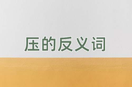 压的反义词