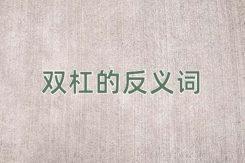 双杠的反义词