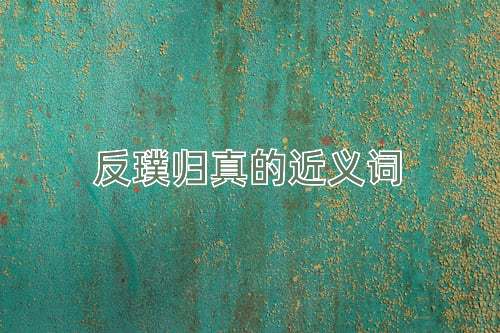 反璞归真的近义词