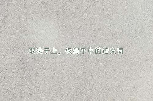 取法于上，仅得乎中的近义词