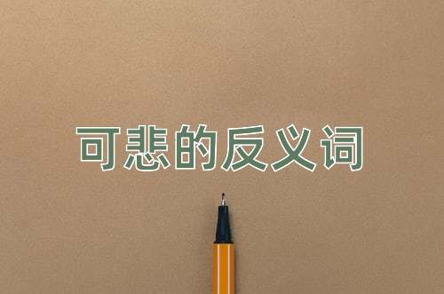 可悲的反义词