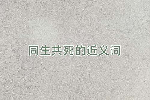 同生共死的近义词