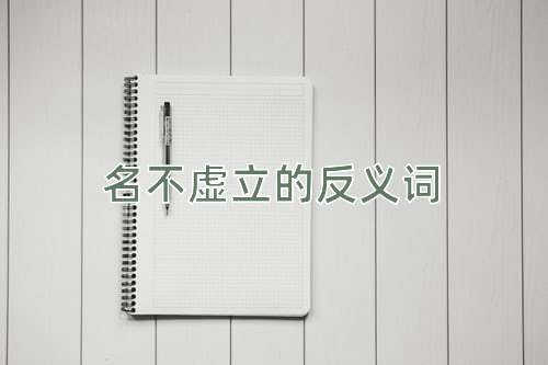 名不虚立的反义词