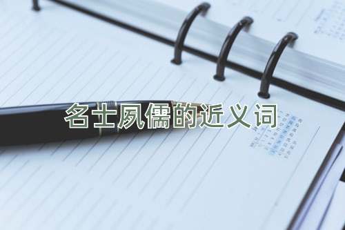 名士夙儒的近义词