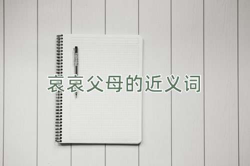 哀哀父母的近义词