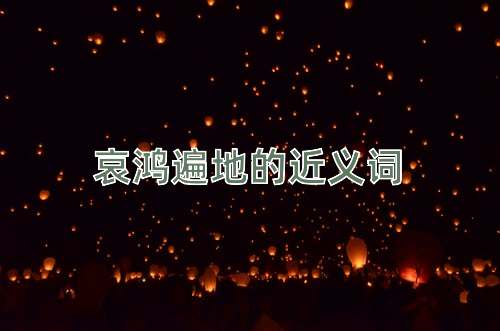 哀鸿遍地的近义词