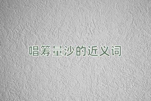 唱筹量沙的近义词