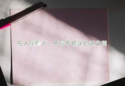 在人屋檐下，不得不低头的近义词