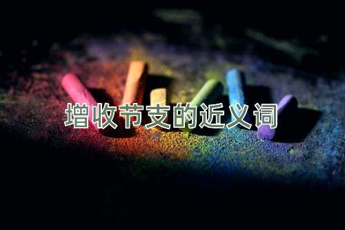 增收节支的近义词