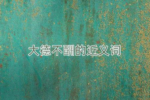 大德不酬的近义词