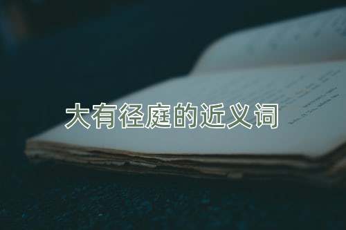 大有径庭的近义词