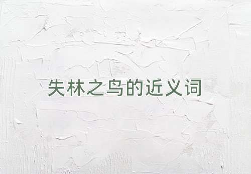 失林之鸟的近义词