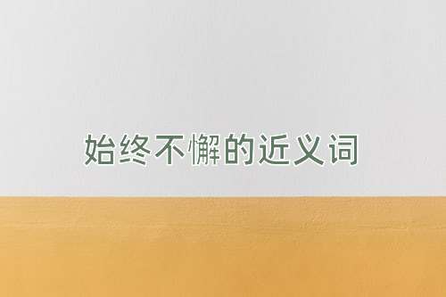 始终不懈的近义词
