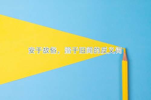 安于故俗，溺于旧闻的反义词