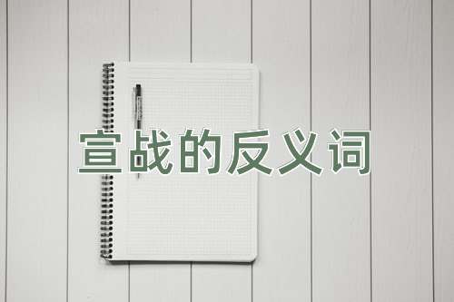 宣战的反义词