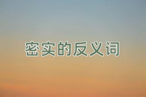 密实的反义词