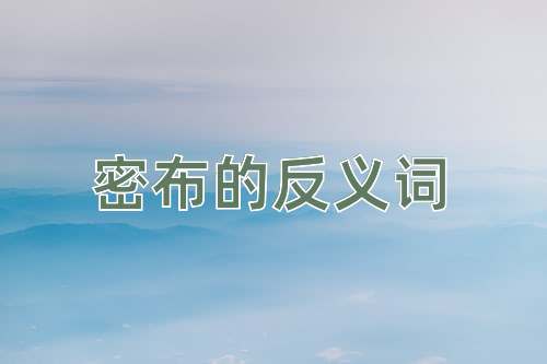 密布的反义词