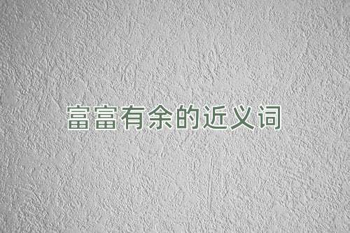 富富有余的近义词