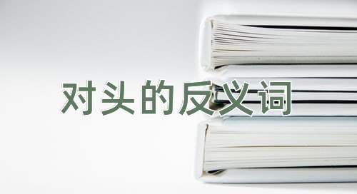 对头的反义词