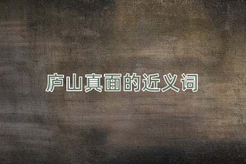 庐山真面的近义词