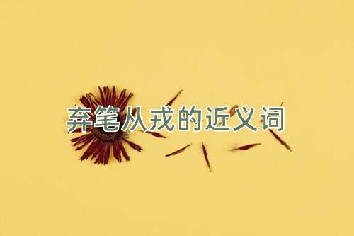 弃笔从戎的近义词