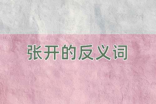 张开的反义词