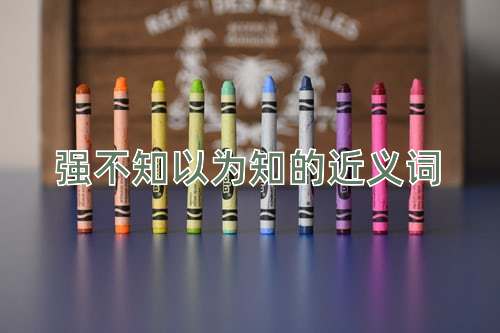 强不知以为知的近义词