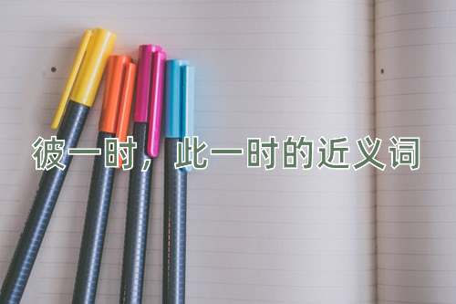 彼一时，此一时的近义词