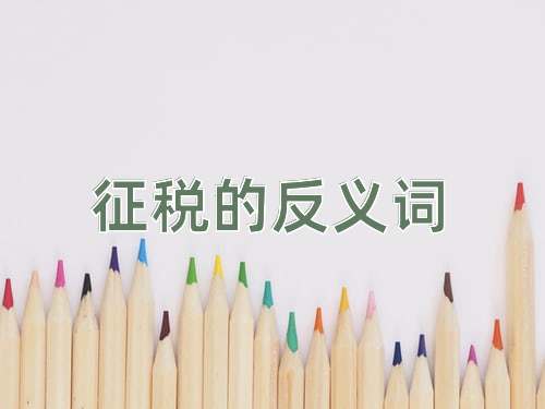 征税的反义词