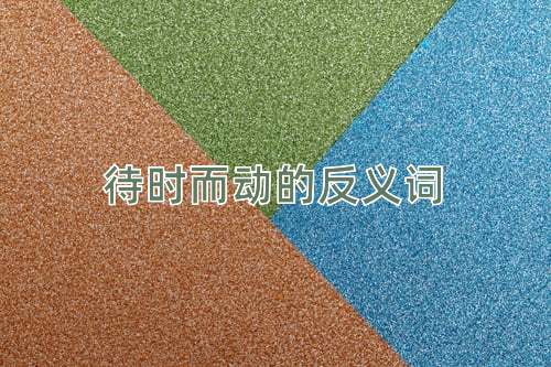 待时而动的反义词