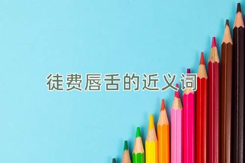 徒费唇舌的近义词
