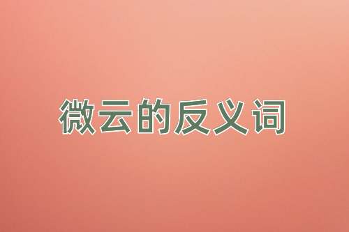 微云的反义词
