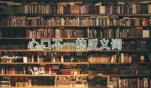心口不一的反义词