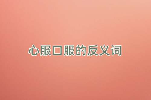 心服口服的反义词
