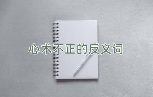 心术不正的反义词