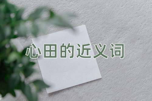 心田的近义词