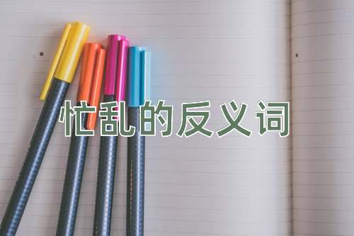 忙乱的反义词