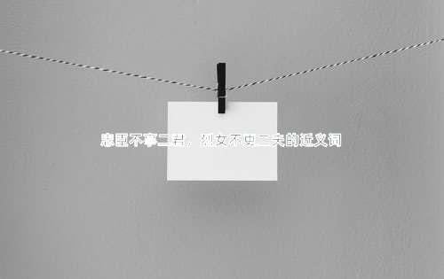 忠臣不事二君，烈女不更二夫的近义词