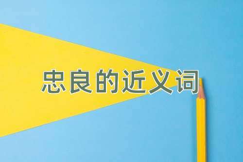 忠良的近义词