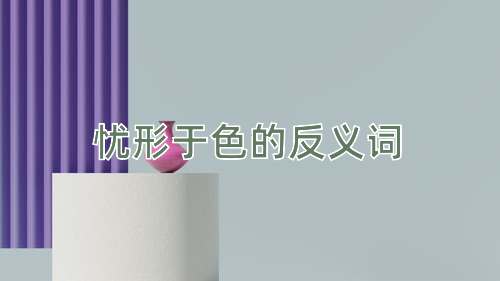 忧形于色的反义词