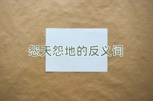 怨天怨地的反义词