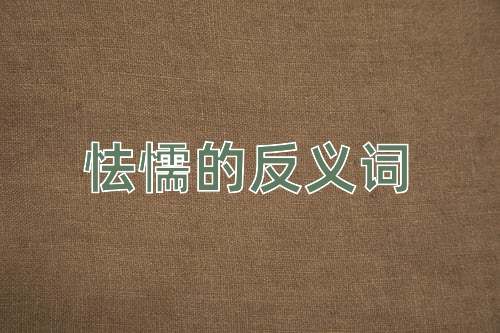 怯懦的反义词