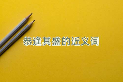 恭逢其盛的近义词