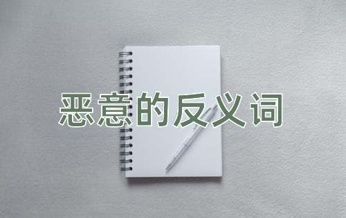 恶意的反义词
