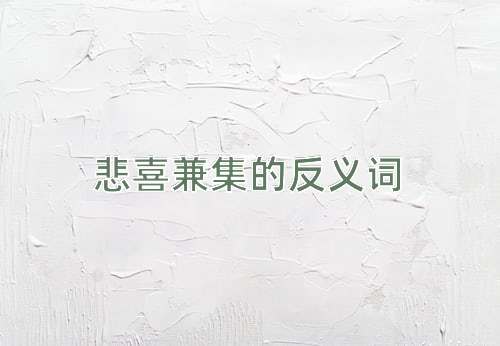 悲喜兼集的反义词