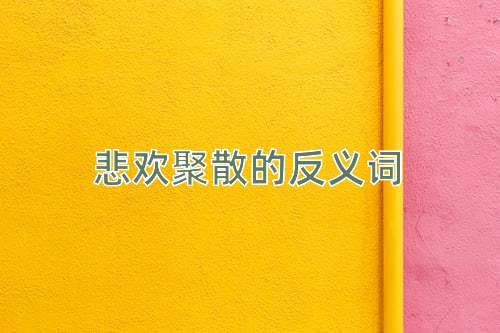 悲欢聚散的反义词