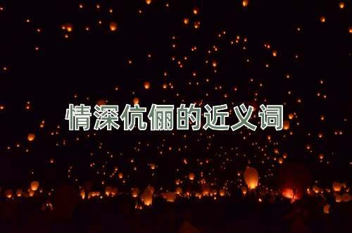 情深伉俪的近义词