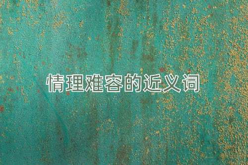情理难容的近义词