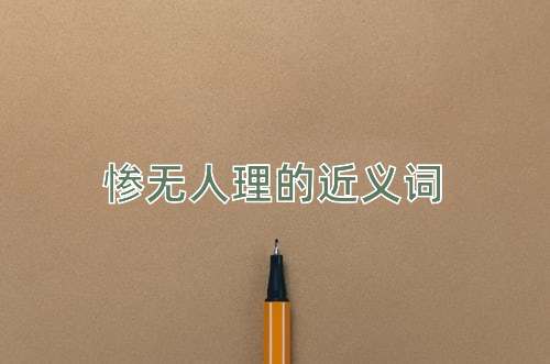 惨无人理的近义词