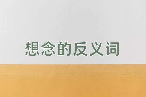 想念的反义词